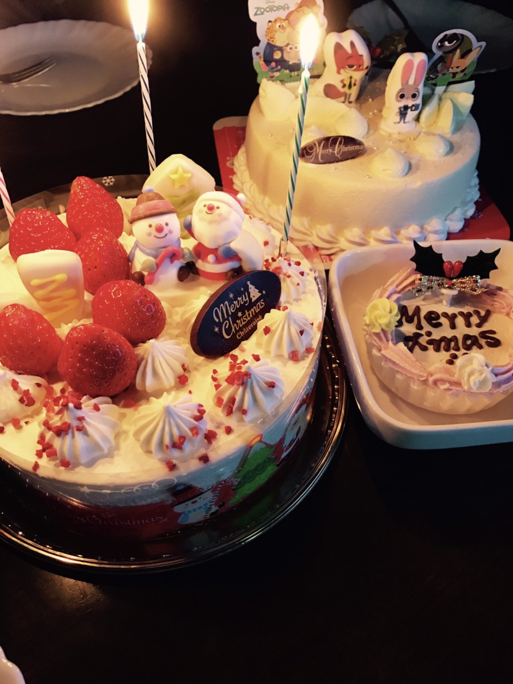 彼氏を実家に招いてクリスマスパーティー♪サーティワンで初のアイスケーキに挑戦しましたっ！